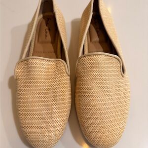 Me Too Tan Woven Raffia Flats